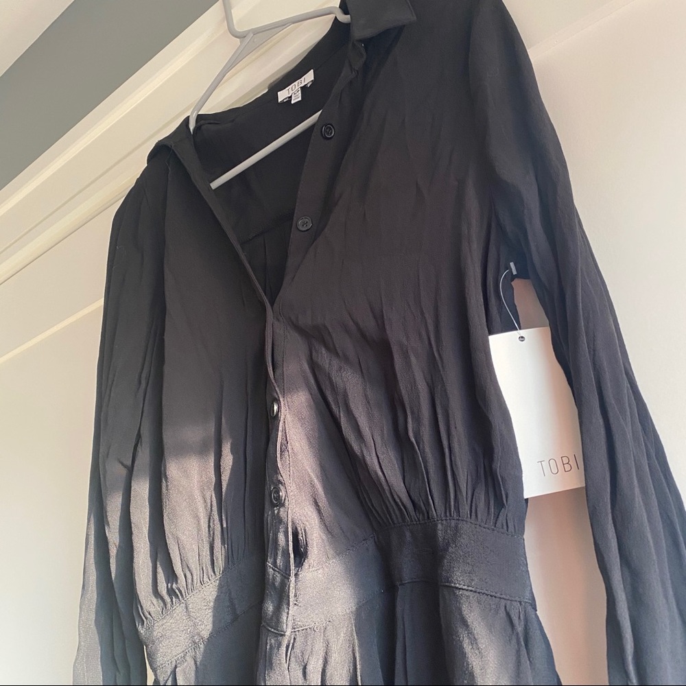 Black Button Up Shirt Dress